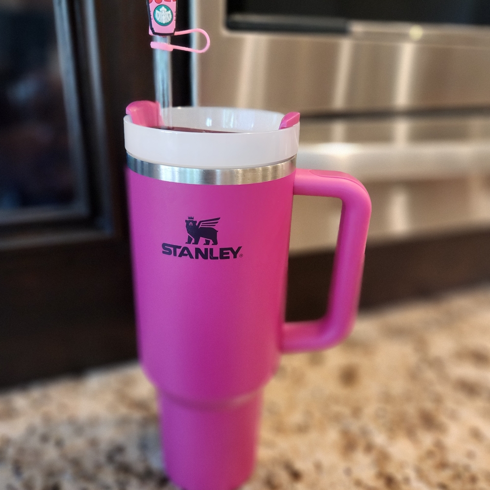 Stanley 40oz. Vibrant Pink Mug with Straw